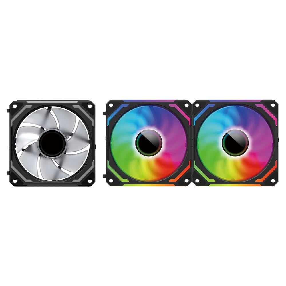 Redragon GC-F012 120mm ARGB Preto Kit 3 Fans GC-F012