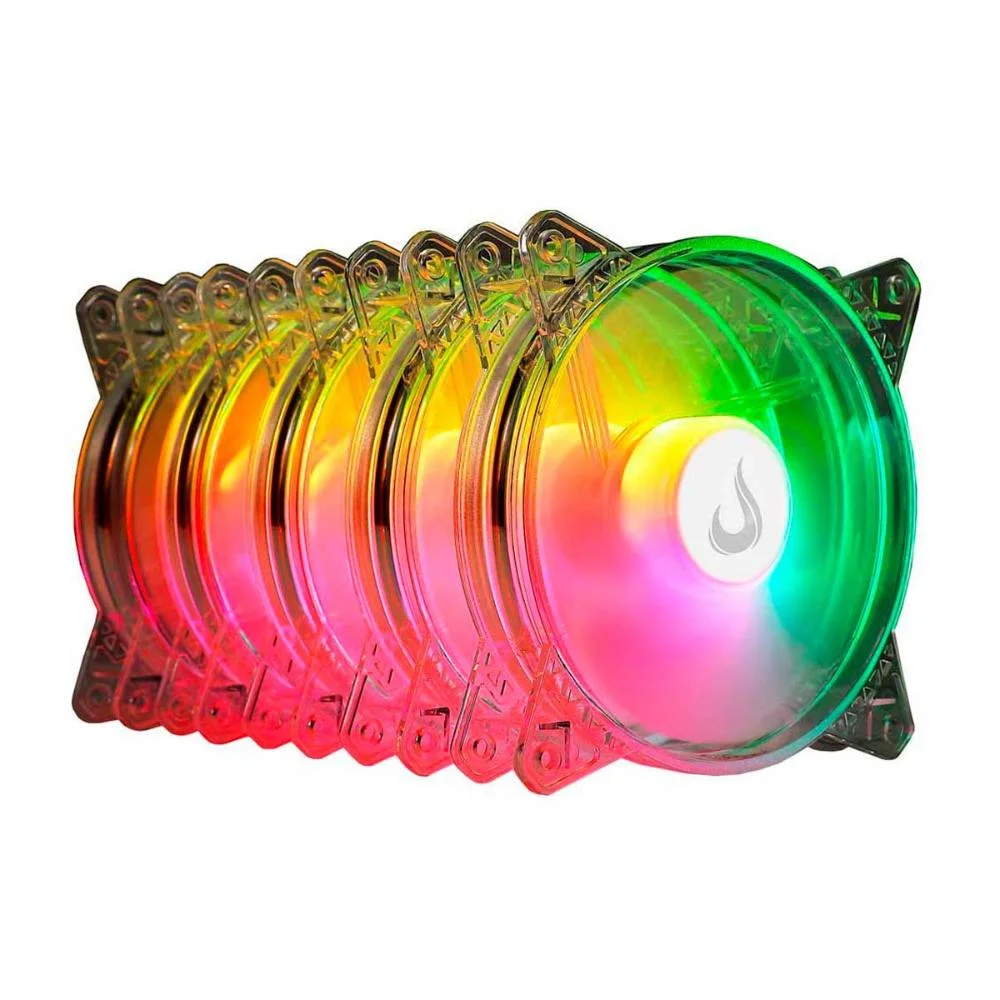 Rise Mode Crystal Sound 120mm ARGB Transparente Kit 5 Fans RM-CS-02-ARGB