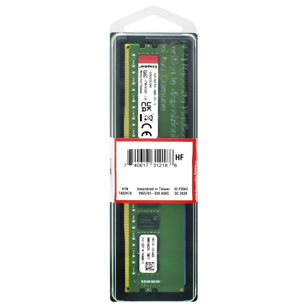 Kingston 8GB (1x8GB) DDR5 5600MHz UDIMM KVR56U46BS6-8