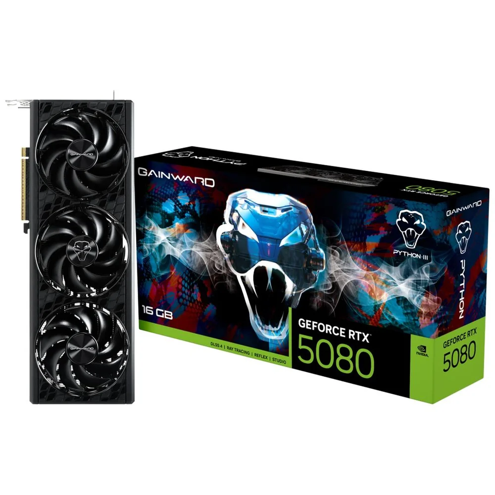 Gainward GeForce RTX 5080 Python III OC 16GB GDDR7 256-bit