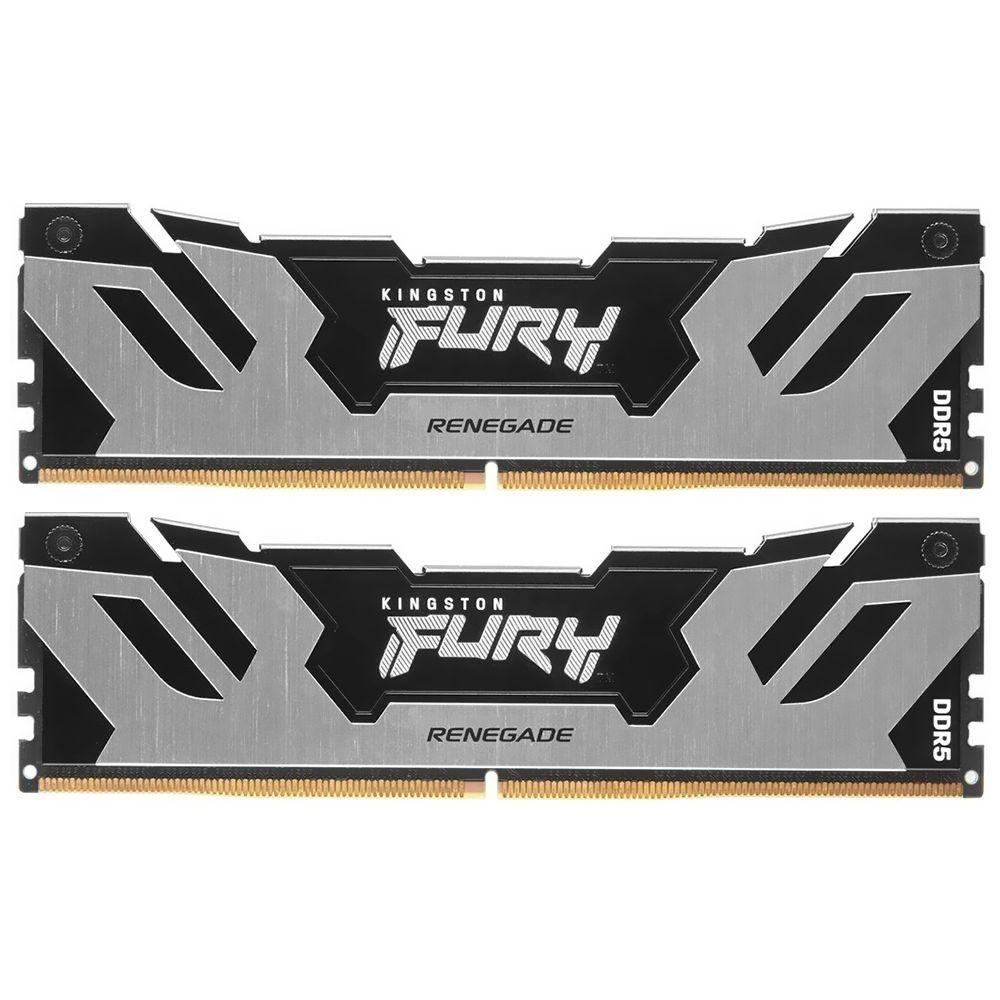 Kingston Fury Renegade 96GB (2x48GB) DDR5 6000MHz CL32 Preto E Prata UDIMM KF560C32RSK2-96