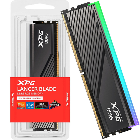 ADATA XPG Lancer Blade 16GB (1x16GB) DDR5 5600MHz CL46 Preto RGB UDIMM AX5U5600C4616G-SLABRBK