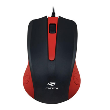 C3Tech Ms-20rd Preto/Vermelho Com Fio
