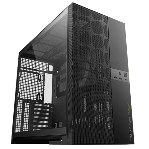 Geometric Future Model 5 Vent Flow Sem Fans Preto