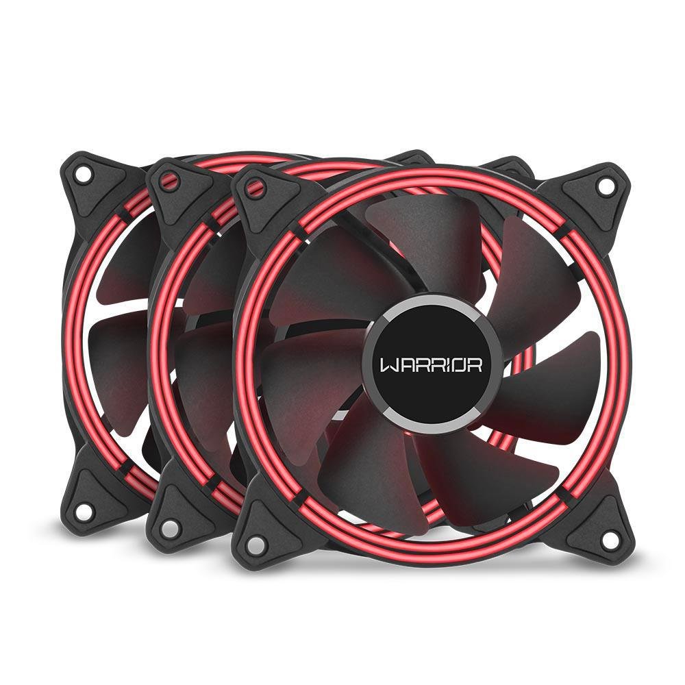 Multi Warrior Harb 120mm LED Vermelho Kit 3 Fans GA194