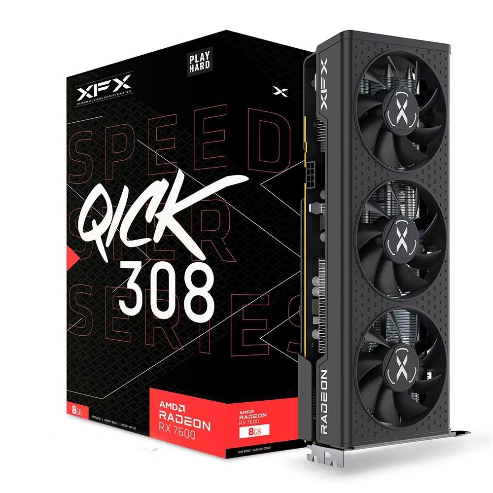 XFX Speedster QICK 308 AMD Radeon RX 7600 8GB GDDR6