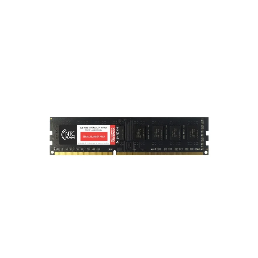 NTC 8GB (1x8GB) DDR3 1600MHz CL11 Preto NTCKF1600DD3-8GB