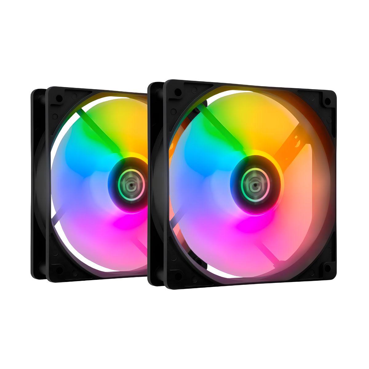 TGT Striker Rainbow 120mm RGB Kit 2 Fans TGT-STK2-BLRBW