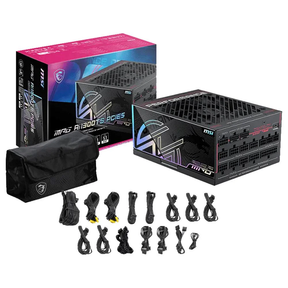 MSI MPG Ai1300TS PCIE5 1300W 80 Plus Titanium Full Modular ATX 3.0