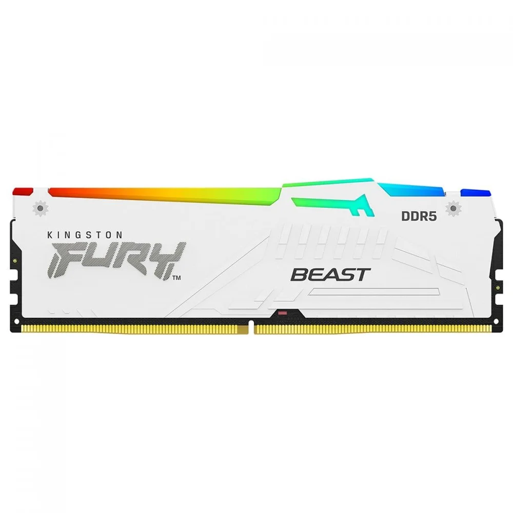 Kingston Fury Beast 16GB (1x16GB) DDR5 5600MHz White RGB UDIMM KF556C36BWEA-16