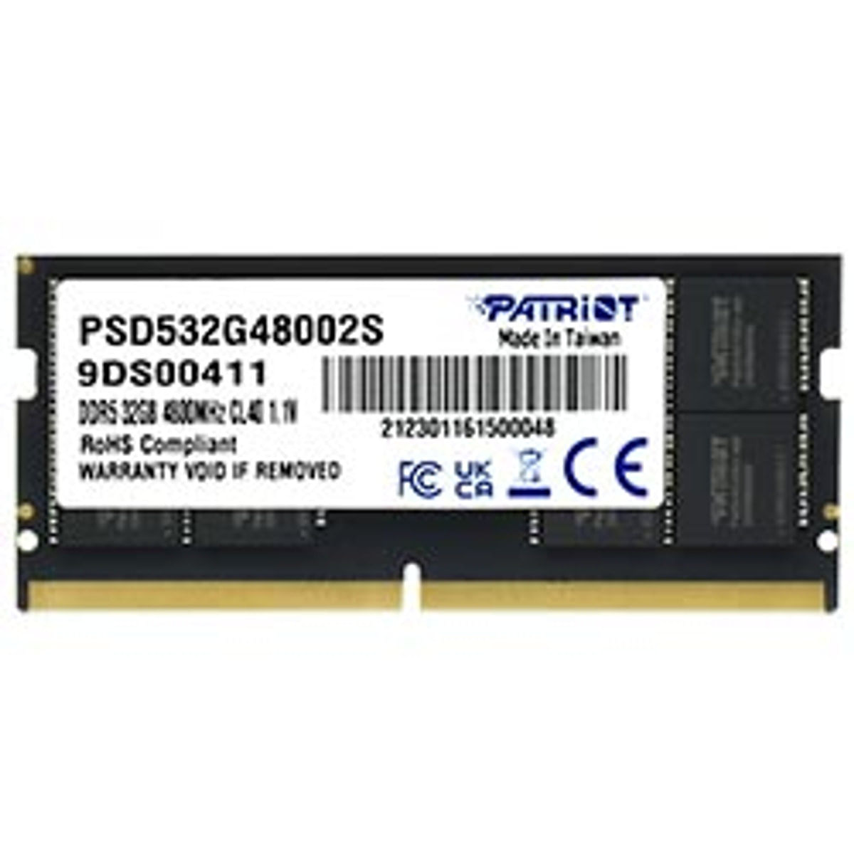 Patriot Signature Line 32GB (1x32GB) DDR5 4800MHz CL40 SODIMM PSD532G48002S