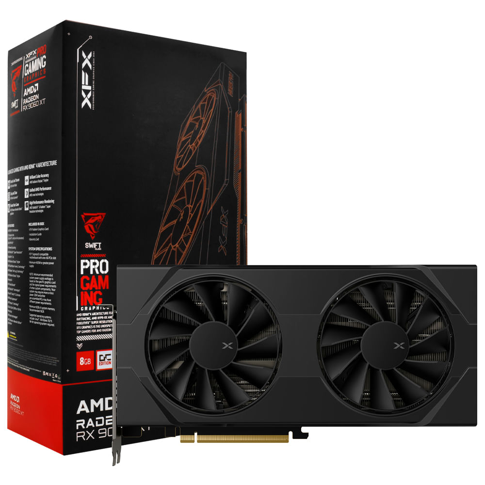 XFX Swift AMD Radeon RX 9060 XT OC Gaming Edition 8GB GDDR6 128-bit