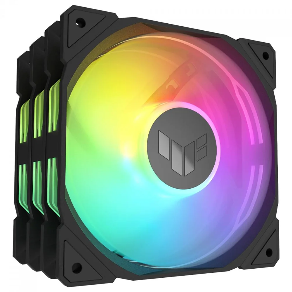 Asus TUF Gaming TR120 Reverse Blade 120mm ARGB Preto Kit 3 Fans 90DA00D0-B00020