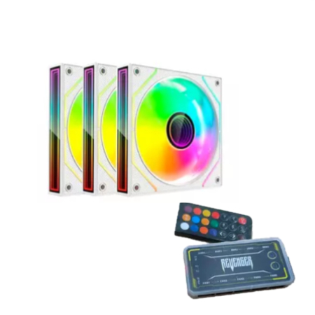 Revenger MAXIMUS 120mm ARGB Branco Kit 3 Fans G-VR347K WH
