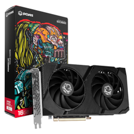 Pcyes Radeon RX 7600 XT Projeto Edge 16GB GDDR6 128-bit