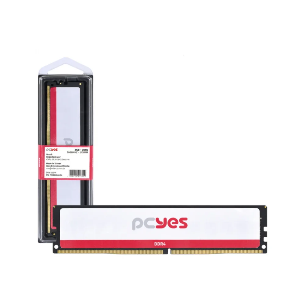 Pcyes 8GB (1x8GB) DDR4 2666MHz CL19 UDIMM PM082666D4