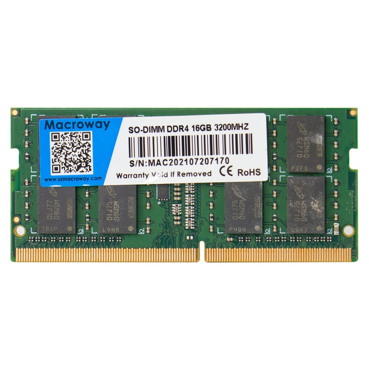 Macroway 16GB (1x16GB) DDR4 3200MHz CL22 SODIMM