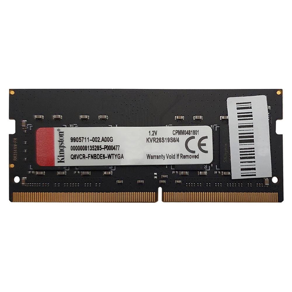 Kingston 4GB (1x4GB) DDR4 2666MHz CL19 SODIMM KVR26S19S6/4