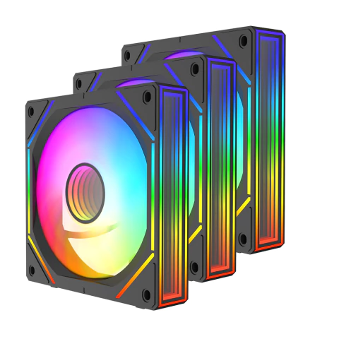 Like.Tec Puzzle 120mm ARGB Preto Kit 3 Fans LK-PUZZLE-2025-3X