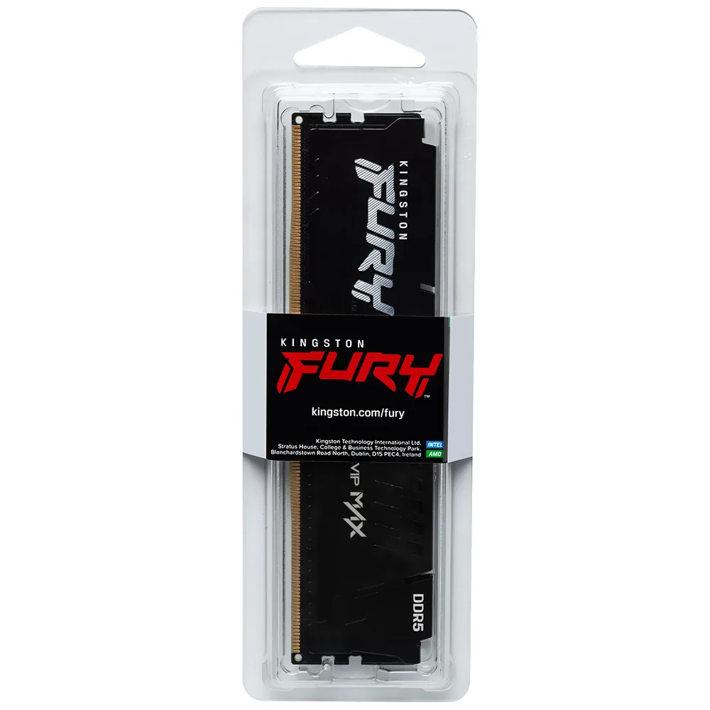 Kingston Fury Beast 16GB (1x16GB) DDR5 6000MHz CL36 Preto UDIMM KF560C36BBE2-16CLLB