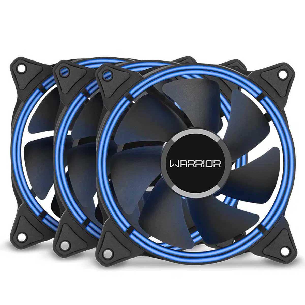 Multilaser Warrior Harb 120mm LED Azul Kit 3 Fans GA193