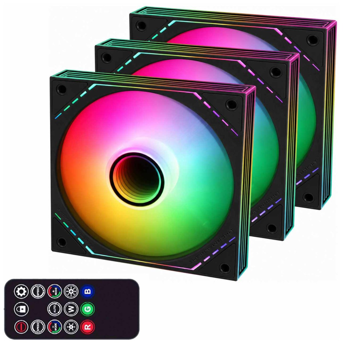 Thermalright TL-M12-S 120mm ARGB Preto Kit 3 Fans TL-M12-SKITCTRL