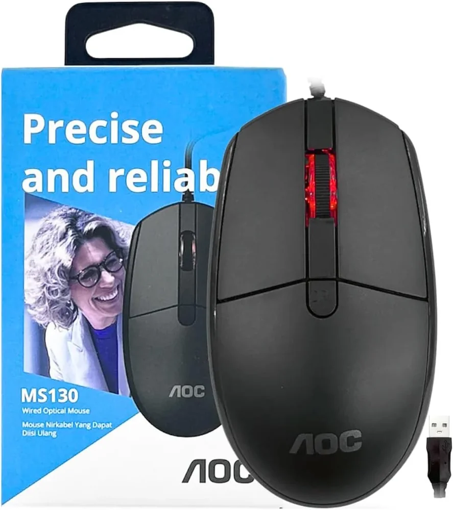 AOC MS130 Preto Com Fio