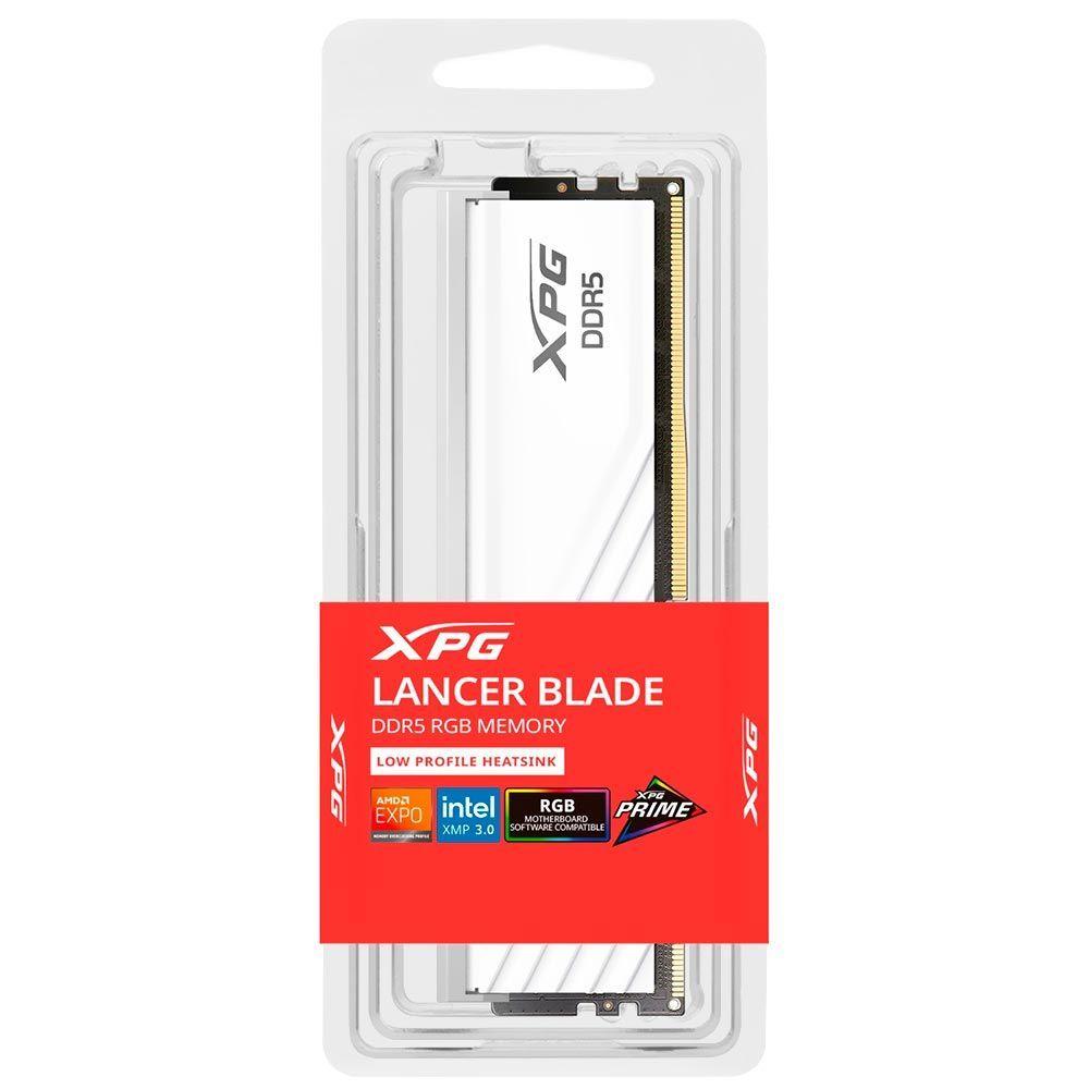 ADATA XPG Lancer Blade 16GB DDR5 5600MHz Branca RGB UDIMM