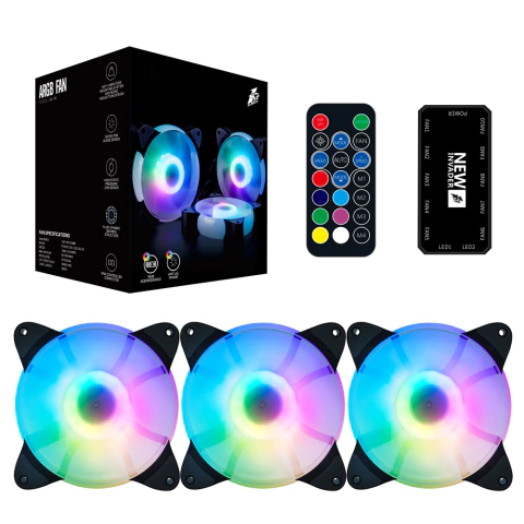 1stplayer CC 120mm ARGB Preto Kit 3 Fans