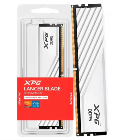 ADATA XPG Lancer Blade 16GB (1x16GB) DDR5 6000MHz CL48 Branca UDIMM AX5U6000C4816G-SLABWH