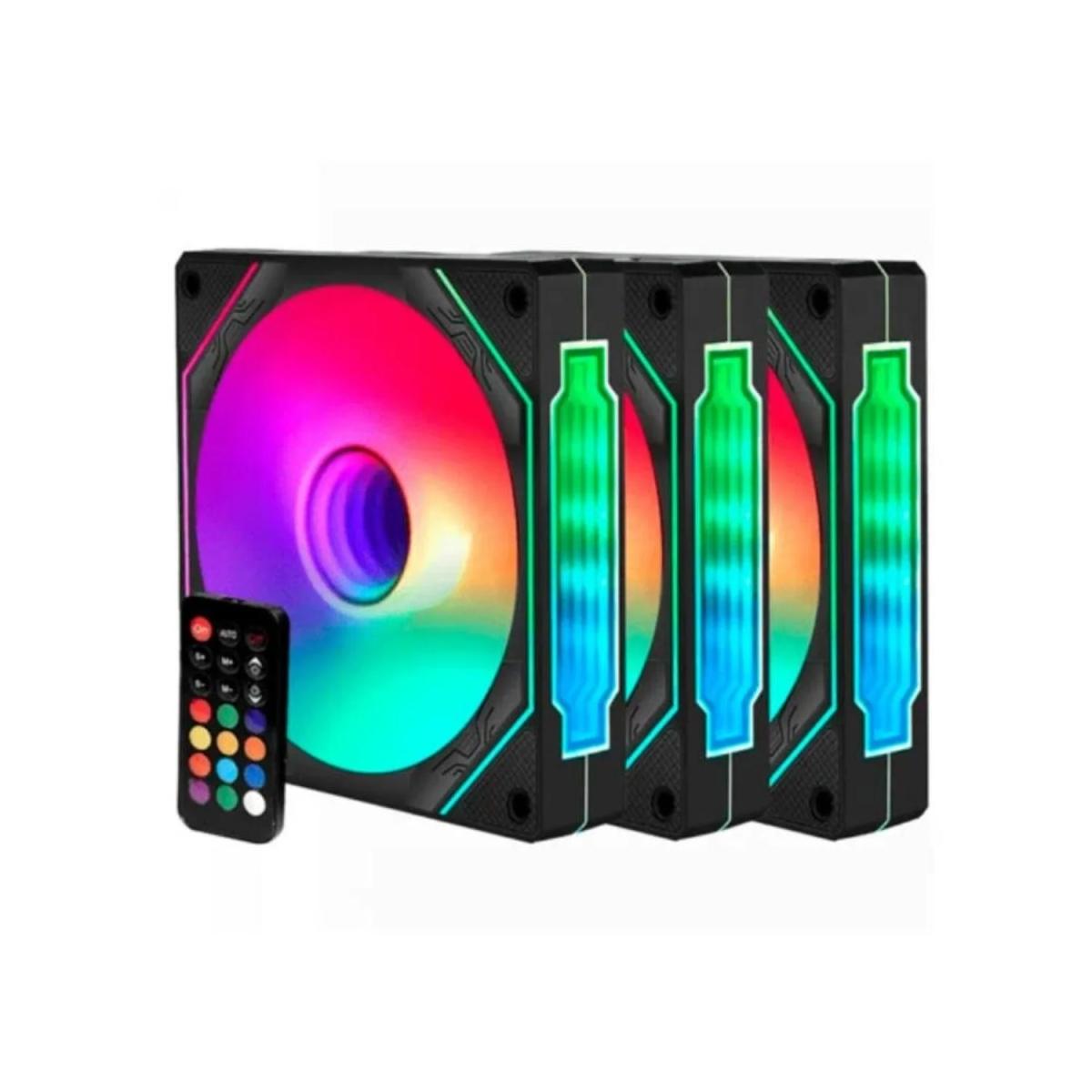 Liketec Enigma Dark ARGB 120mm ARGB Preto Kit 3 Fans