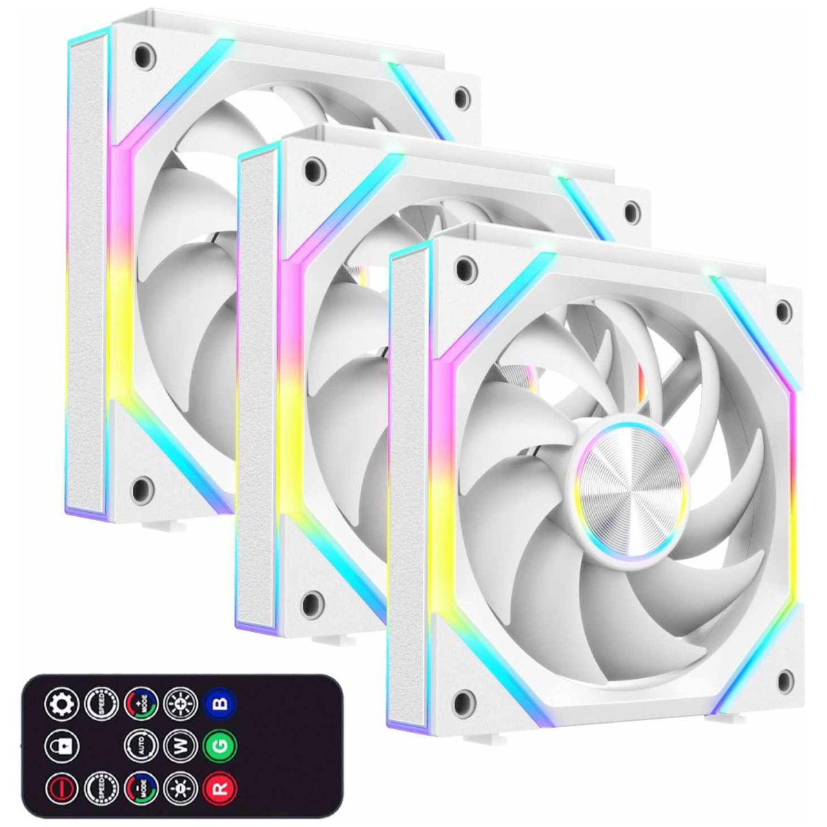 SuperFrame Pulse 120mm ARGB Branco Kit 3 Fans SF-FN-PSK12AWKITCTRL