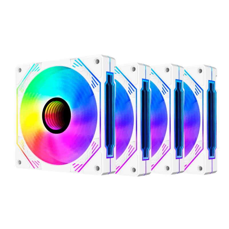 Hayom FC1309 120mm RGB Branco Kit 4 Fans FC1309