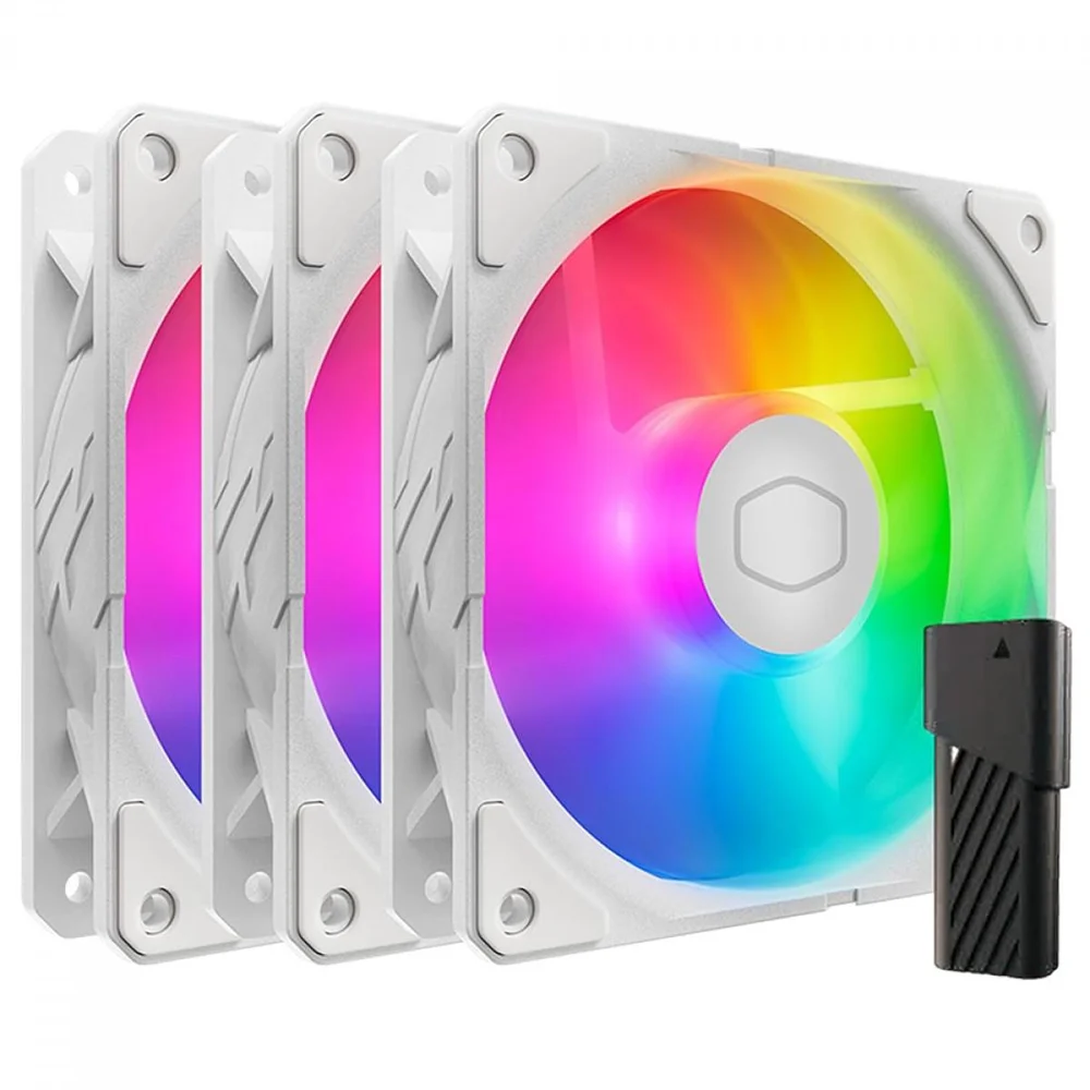 Cooler Master Sickleflow Edge White Edition 120mm ARGB Branco Kit 3 Fans MFX-B2DW-253P2-R2