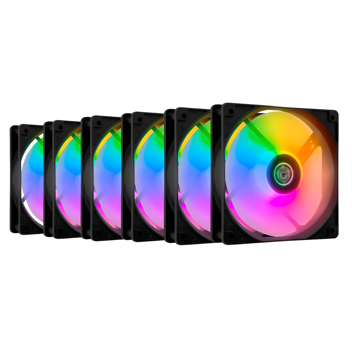 TGT Striker Rainbow 120mm RGB Kit 6 Fans TGT-STK6-BLRBW