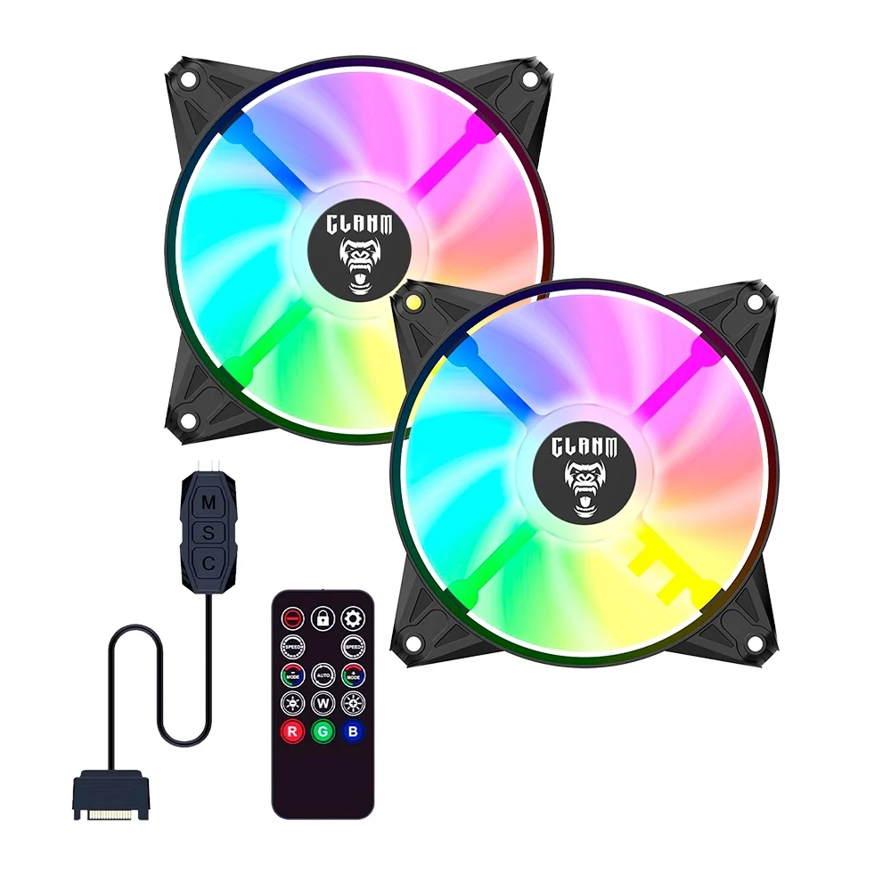 Clanm Eurus 120mm ARGB Preto Kit 2 Fans